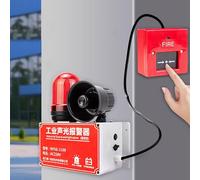 Alarme incendie sans fil avec alerte sonore et lumineuse, 3 boutons de liaison pour une couverture étendue, portée de 25 à 100 m, alimentée par batterie pour les pannes de courant, sirène 120 dB, in