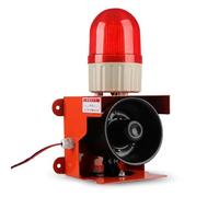 Alarme Industrielle À Sirène 120dB, Corne Forte, Alarme Industrielle 20W avec Lumière Stroboscopique LED, Système D'alarme de Sécurité Stroboscopique d'urgence pour L'extérieur pour Usines Et Maisons