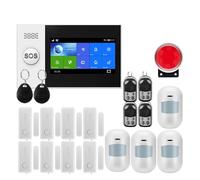 Alarme Intelligente, 433mhz, GSM, Protection De Sécurité À Domicile, Système D'alarme Intelligent, Kit Anti-cambriolage, Capteur De Mouvement, Télécommande(W4B8)