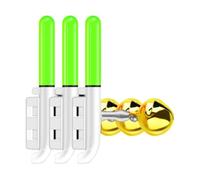 Alarme LED haute luminosité pour la pêche - Double clip - Indicateurs de morsure pour eau salée - Eau fraîche - Double clip - Système d'alerte de pêche
