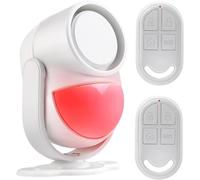 Alarme Maison Piscine Moto Camping Car Porte Garage Voiture Sans Fil, Sirene Alarme Detecteur De Mouvement Sans Fil Exterieur Interieur Avec 2 Télécommande, 125db