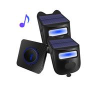 Alarme Maison sans Fil - Detecteur de Mouvement pour Entreprise/Magasin/Bureau - Alarme - Système d'alerte de sécurité à Monter soi-même (2 capteurs et 1 Sonnette)