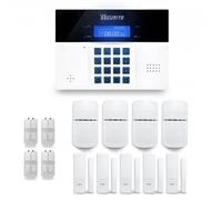 Alarme maison sans fil - DNBi - 4 à 5 pièces - GSM - Détecteur de mouvements - Sirène intérieure