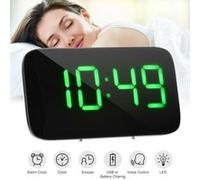 Alarme numérique LED Grand écran Horloge Contrôle vocal 5 minutes AH605 G