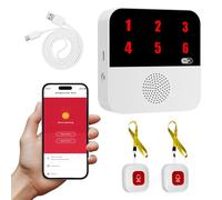 Alarme Personne Agee, Bouton d'appel d'urgence pour Personnes âgées Bouton Maison Alerte Alarme sans Fil Wi-FI 2,4 GHz Smart Sonnerie d'urgence Systeme Alarme Maison