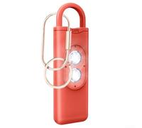 Alarme personnelle 130 dB sirène avec double lumière LED clignotante et porte-clés en cuivre pour femmes, personnes âgées, enfants - Maison et jardin Secu (orange et rouge)