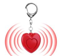 Alarme personnelle - Appareil de défense en forme de cœur 125 dB, porte-clés avec éclairage sonore, pour filles, femmes, , personnes âgées, parking, marche, voyage, randonnée