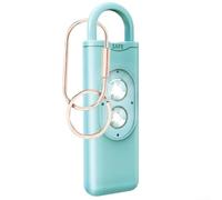 Alarme personnelle au design compact avec sortie de 130 dB et double flash LED, convient pour différents utilisateurs (vert)