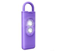 Alarme personnelle avec sirène de 130 dB et double lumières LED stroboscopiques, dispositif d'alerte de sécurité pour femmes, personnes âgées, enfants, auto-défense (violet)