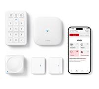 Xsense Alarme sans fil AS05 – Station, 2 capteurs de porte, détecteur de mouvement, clavier – Alexa