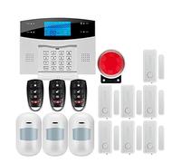 Alarme Securite Maison, Tuya GSM Protection de sécurité à Domicile système d'alarme Intelligent écran LCD Kit antivol Application Mobile Bras télécommande et désarmer(G2BW6)
