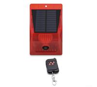 Alarme solaire avec détecteur de mouvement, étanche IP65, capteur de sécurité PIR sans fil, fonction de contrôle à distance, pour garage, ferme, jardin, bureau (B)