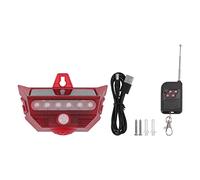 Alarme Solaire avec détecteur de Mouvement, sirène sonore et télécommande, Lampe sécurité extérieure imperméable 1200mAh - Installation Facile pour Maison, Jardin et Ferme