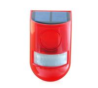 Alarme solaire de sécurité IP65 étanche à LED Détecteur de mouvement avec sirène 110 dB et flash stroboscopique pour protection périmétrique de cour, ferme, jardin (N911)