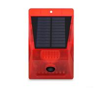 Alarme solaire d'extérieur avec détecteur de mouvement PIR IP65 étanche 120 dB Système de sécurité pour clôtures, garde-corps, vergers et entrepôts d'usine (B)