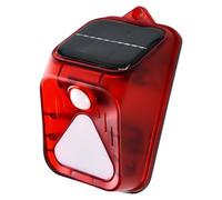 Alarme solaire - Panneau solaire PP 7,1 x 5,5 x 12,1 cm | Outil de jardin animal activé par le mouvement | Son lumineux flash pour chats, renards, faune sauvage, cour, jardin et protection extérieure