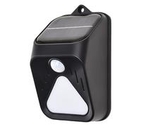 Alarme solaire - Panneau solaire PP 7,1 x 5,5 x 12,1 cm | Outil de jardin animal activé par le mouvement | Son lumineux flash pour chats, renards, faune sauvage, cour, jardin et protection extérieure
