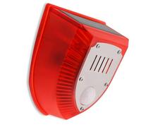 Alarme sonore 129 dB avec énergie solaire, modèle à induction | Alarme avec capteurs extérieurs - Avec aboiements de chien - Sons de tir pour dissuasion et sécurité à la maison