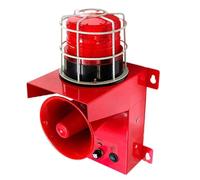 Alarme Sonore Et Lumineuse Industrielle,Volume Réglable 0-130DB,for Usine | Sirène Industrielle Murale,Voyant D'avertissement Stroboscopique Rotatif À LED,Protection Contre Pénétration IP54
