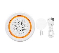 Alarme sonore et Lumineuse Intelligente, Application sans Fil, télécommande, sirène 90dB, lumière stroboscopique, Alarme de sécurité pour la Maison, Le Bureau et l'intérieur, avec (pour ZigBee)