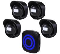 Alarmes d'allée sans fil, capteur de mouvement extérieur résistant aux intempéries, système d'alarme, détecteur de mouvement, récepteur enfichable, carillons forts 3 sensor 2 receiver