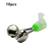 Alarmes De Morsure De Canne À Pêche, 10 Pièces/Lot, Cloche De Serrage De Canne À Pêche, Anneau Vert Abs, Accessoires De Pêche En Plein Air