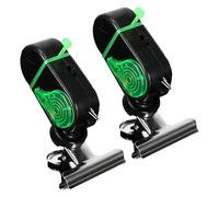 Alarmes de morsure pour poteaux de pêche, pêche - Alarme de pêche | Clip Night Fishing Alerte | Indicateur d'alerte d'appât électronique pour l'extérieur, lot de 2 sonnettes sensibles avec son et