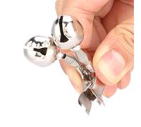 Alarmes de touche pour bâtons de pêche, cloches d'alarme de pêche, alarme double canne à pêche en acier inoxydable, double cloches d'alerte, accessoires de pêche portables, alarme d'appât pointe clip