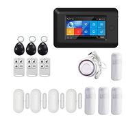 Alarmes Maison, PG-106 4G GSM GPRS sans Fil 433 MHz systèmes d'alarme de sécurité à Domicile intelligents APP télécommande for système(YS021-PG-106-4G-BK-K)