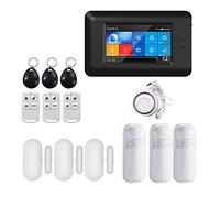 Alarmes Maison, PG-106 4G GSM GPRS sans Fil 433 MHz systèmes d'alarme de sécurité à Domicile intelligents APP télécommande for système(YS021-PG-106-4G-BK-E)
