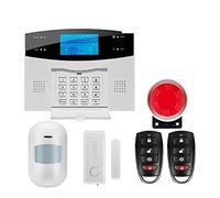 Alarmes Maison, Tuya GSM Protection de sécurité à Domicile système d'alarme Intelligent écran LCD Kit antivol Application Mobile Bras télécommande et désarmer(G2BW11)