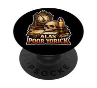 Alas Poor Yorick Hamlet Citation Tragédie PopSockets PopGrip Adhésif
