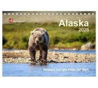 Alaska 2026 Wildes Land am Ende der Welt (Tischkalender 2026 DIN A5 quer), CALVENDO Monatskalender: Alaska - Sehnsucht nach Abenteuer, Freiheit und ungezähmter Natur