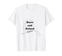 Alaska Born and Raised T-Shirt Graphique avec Valeur