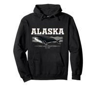 Alaska Bowhead Whale Vintage Alaskan Souvenir Sweat à Capuche