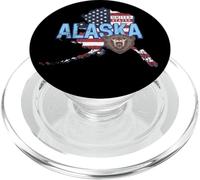 Alaska Carte rétro l'état des États-Unis Vintage USA PopSockets PopGrip pour MagSafe
