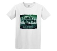 Alaska Deadliest Catch T-Shirt Graphic Tee Printed Top Mens White Shirt L