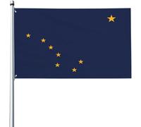 Alaska Drapeau De Bienvenue Drapeau Suspendre Bannière De Cour Amusant Pour Balcon Maison Pelouse 3X5 Ft
