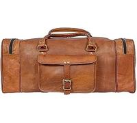 ALASKA EXPORTS Duffle Bag Sac de voyage vintage en cuir véritable Sac de voyage Weekender Sac de nuit | Sacs à main | Sac fourre-tout de sport | Sac de gym, Marron - Style 5, 24" Inches, Sac de sport