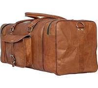 Alaska Exports Harvey Sac fourre-Tout Vintage Unisexe à bandoulière en Cuir véritable pour Le Sport et Les Voyages Marron, Marron, 71,12 cm