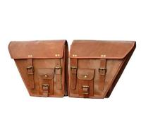 ALASKA EXPORTS Sac de selle de moto en cuir pour outils de cyclisme | Sacoches de selle de moto | Sacoches de vélo | Sacoches de vélo | Sacoche de vélo (2 sacs) Marron