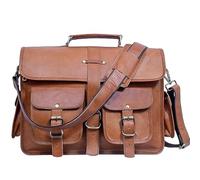 ALASKA EXPORTS Sac en cuir pour ordinateur portable | Sacoche en cuir pour homme et femme | Porte-documents pour homme | Une sacoche parfaite peut être utilisée pour l'école et le travail