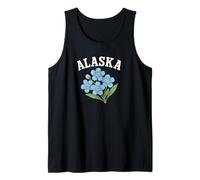 Alaska Forget Me Not Flower Aquarelle incurvée Débardeur