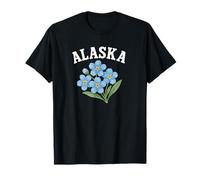 Alaska Forget Me Not Flower Aquarelle incurvée T-Shirt
