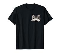 Alaska Malamute Chien Maman Papa Nouveau Chiot Regarder T-Shirt