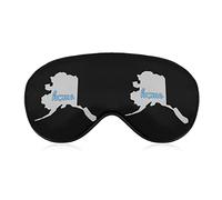 Alaska Map Outline Home Masque de Sommeil Masque pour les Yeux Portable avec Bandeau Réglable pour Hommes Femmes