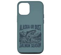 Alaska Or Bust Salmon Season Fishing Angler Adventure Coque pour iPhone 12/12 Pro