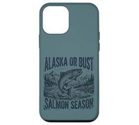 Alaska Or Bust Salmon Season Fishing Angler Adventure Coque pour iPhone 12 Mini