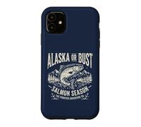 Alaska Or Bust Salmon Season Fishing Angler Cool Adventure Coque pour iPhone 11