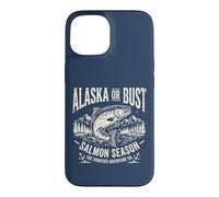 Alaska Or Bust Salmon Season Fishing Angler Cool Adventure Coque pour iPhone 15